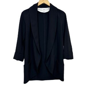 Aritzia Wilfred Chevalier Black Crepe Jacket Blazer Women’s Sz 8‎